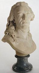 Marble bust of Buffon by Augustin Pajou (1776)